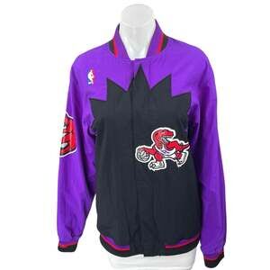 Mitchell & Ness NBA Toronto Raptors Basketball Warm Up Bomber Coat Jacket Size S